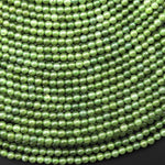 Real Genuine Natural Green Russian Siberian Jade Smooth 3mm Round Beads 15.5" Strand