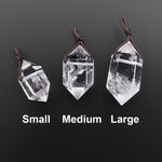 AAA Double Terminated Natural Rock Quartz Pendant Top Side Drilled Gemstone Crystal Focal Bead