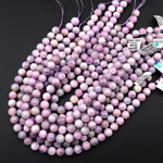 Natural Bicolor Kunzite 9mm 10mm Smooth Round Beads Gemstone 15.5" Strand