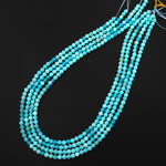 AAA Natural Aqua Blue Green Peruvian Amazonite Beads 4mm Smooth Round Beads 15.5" Strand