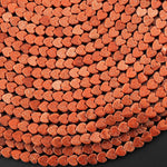 AAA Sparkling Gold Sandstone Aka Goldstone 4mm Smooth Heart Beads 15" Strand