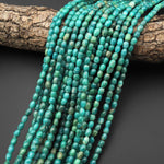 Natural Blue Green Russian Amazonite Rice Pebble Nugget Beads Gemstone 15.5" Strand