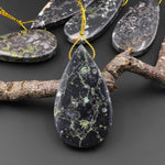 Natural Cherry Blossom Jasper Aka Flower Jasper Side Drilled Teardrop Gemstone Focal Bead