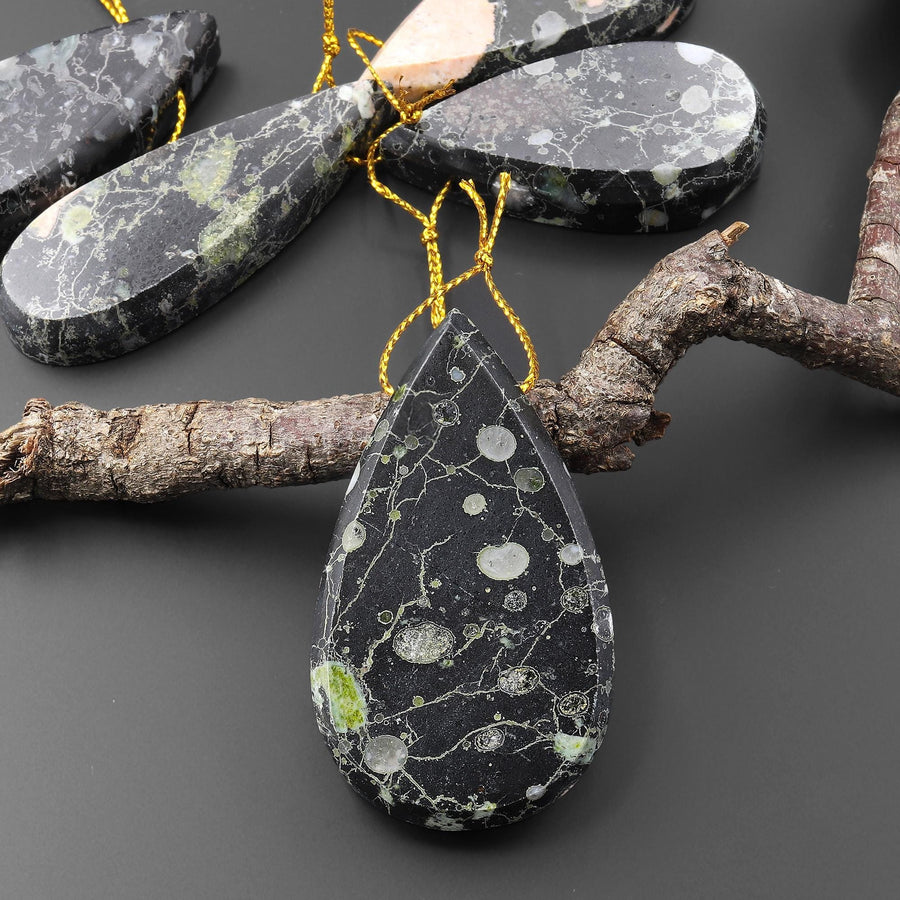 Natural Cherry Blossom Jasper Aka Flower Jasper Faceted Teardrop Gemstone A3