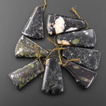 Natural Cherry Blossom Jasper Aka Flower Jasper Side Drilled Smooth Trapezoid Gemstone