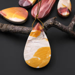 Natural Australian Mookaite Jasper Teardrop Top Side Drilled Gemstone Pendant