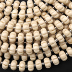 AAA Hand Carved Natural Fossil Jasper Aka Riverstone 10mm Melon Pumpkin Gemstone Beads