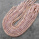 Genuine Natural Pink Freshwater 6mm off Round Pearl 15.5" Strand