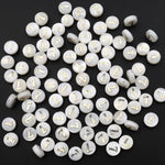 AAA Iridescent Hand Made Natural White Mother of Pearl Shell 8mm Beads Numeric Number 7 Choose from 1 pc, 5 pcs