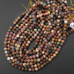 Matte Natural Red Creek Jasper 4mm 6mm 8mm 10mm 12mm Smooth Round Beads Red Green Yellow Brown Aka Multicolor Picasso Jasper 15.5" Strand