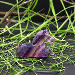 Hand-Carved Natural Fluorite Horse Figurine Crystal Miniature