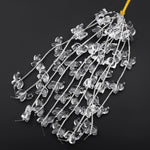 AAA Hand Carved Genuine Natural Rock Quartz Dog Center Drilled Focal Beads