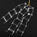 Double Center Drilled Real Natural Rock Crystal Quartz Smooth Rectangle Title Beads 8" Strand
