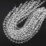 Natural Rock Quartz Crystal Smooth Heart Beads 10mm Gemstone 15.5" Strand