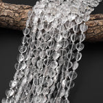 Natural Rock Quartz Crystal Smooth Heart Beads 10mm Gemstone 15.5" Strand