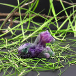 Hand-Carved Natural Fluorite Horse Figurine Crystal Miniature