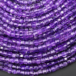 AAA Natural Purple Amethyst 2mm 3mm 4mm Faceted Cube Square Dice Beads 15.5" Strand