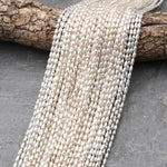 AAA Genuine Freshwater Small Rice Seed Pearls White Oval Pearl 15.5" Strand