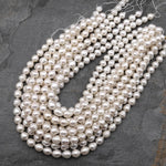Genuine Natural White 10mm 12mm Teardrop Pearl Good For Earrings Vertically Drilled 15.5" Strand