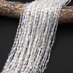 AAA Faceted Natural Rainbow Moonstone Oval 7x5mm Beads Dazzling Gemstone 15.5" Strand