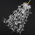 AAA Super Clear Natural Rock Crystal Quartz Smooth Teardrop Focal Beads Side Drilled 7.5" Strand