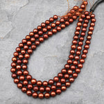 AAA Large Iridescent Genuine Copper Bronze Freshwater Pearl 10mm Round 15.5" Strand