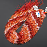 Sun Kissed Natural Carnelian 2mm Faceted Cube Beads Orange Gemstone 15.5" Strand