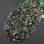 Natural Indian Agate Beads 8mm Carved Star Gemstone 15.5" Strand