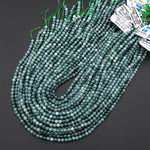 Rare AAA Natural Guatemalan Blue Green Jade 4mm Smooth Round Beads 15.5" Strand