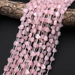 AAA Laser Engraved Natural Pink Rose Quartz Heart Beads 8mm Top Side Drilled 26 Alphabet Letters Strand
