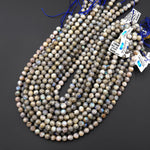 Faceted Natural Labradorite 6mm 8mm Round Gemstone Beads 15.5" Strand