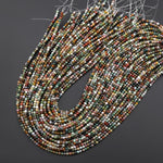 Natural Indian Agate 3mm Smooth Round Beads Aka Fancy Jasper 15.5" Strand