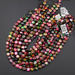 Chatoyant Rainbow Galaxy Tiger's Eye 10mm Faceted Coin Beads 15.5" Strand