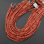 Natural Red River Jasper Heart Beads 6mm Gemstone 15.5" Strand