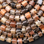 Natural Orange Peach Gray Moonstone Smooth Wheel Rondelle 9mm 10mm Beads 15.5" Strand