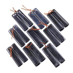 Rare Natural Midnight Dark Blue Onyx Rectangle Earring Pair Drilled Gemstone Matched Beads
