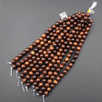 Large Hole Beads 2mm Drill Natural Black Rosewood Beads 8mm 10mm 12mm Dark Brown Wood Great For Mala Prayer Meditation Therapy 8" Strand