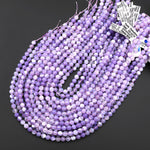 Rare Natural African Purple Opalized Chalcedony Faceted 6mm Beads Gemstone 15.5" Strand