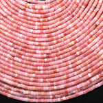 AAA Natural Peruvian Pink Opal 3mm Smooth Heishi Beads 15.5" Strand