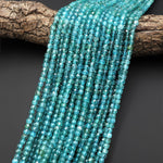 AAA Natural Blue Green Apatite Faceted 4mm Cube Beads Gemstone Dice 15.5" Strand