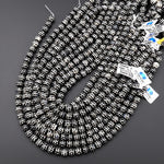 Tibetan Snake Skin Agate 8mm 10mm Black White Round Beads 15.5" Strand