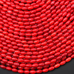 Copy Genuine Red Bamboo Coral Barrel Beads 6mm 15.5" Strand