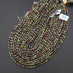 Natural Dragon Blood Jasper 7x2mm Small Smooth Rice Barrel Tube Beads 15" Strand