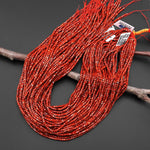 AAA Natural Red Jasper Faceted 2mm Gemstone Cube Beads 15.5" Strand