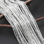 AAA Natural Creamy White Moonstone Faceted 2mm Cube Beads 15.5" Strand