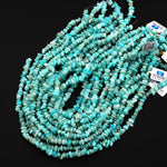 Natural Peruvian Amazonite Freeform Center Drilled Rondelle Chip Beads 15.5" Strand