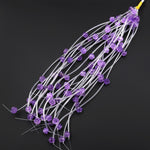 Natural Lilac Purple Amethyst Hand Carved Rose Flower Gemstone Beads 8mm 10mm 12mm Choose from 5pcs, 10pcs
