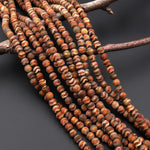 Tibetan Agate 6mm Round Beads Dzi Agate Brown Etched Wavy Line Matte Mala Antique Boho Style 15.5" Strand