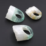 Hand Carved Natural Fluorite Druzy Ring