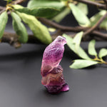 Hand-Carved Natural Candy Fluorite Eagle Figurine Crystal Miniature 2"